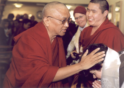 Lama Zopa Rinpoche at Maitreya Instituut, Amsterdam, 2001. Photo: Marlies Bosch (www.ladakhnuns.com)