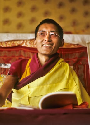 Lama Zopa Rinpoche teaching at the Seventh Kopan Meditation Course, Kopan Monastery, Nepal, 1974. Photo: Wendy Finster.