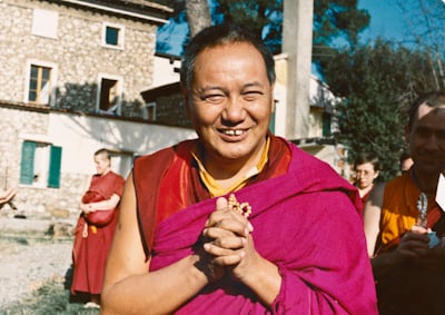 Lama Yeshe at Istituto Lama Tzong Khapa, Pomaia, Italy, 1983. Photo: Merry Colony.