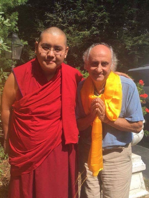 Ling Rinpoche with Nick Ribush, Lincoln, MA 2016