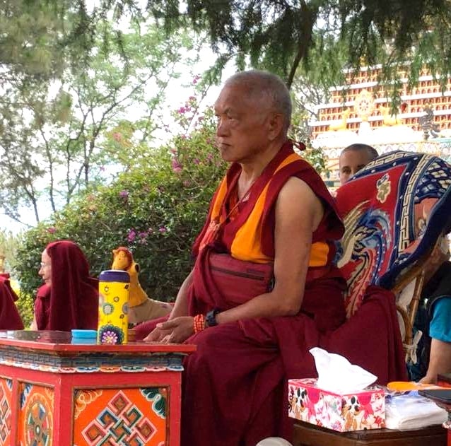 Lama Zopa Rinpoche at Kopan Monastery, Nepal. 