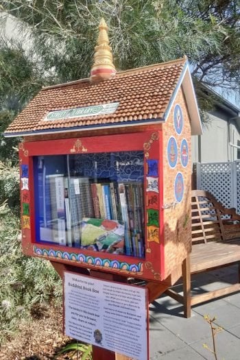 Street Library, Langri Tangpa Centre, Brisbane, Australia, November 2020. Photo: Carolyn Mason.