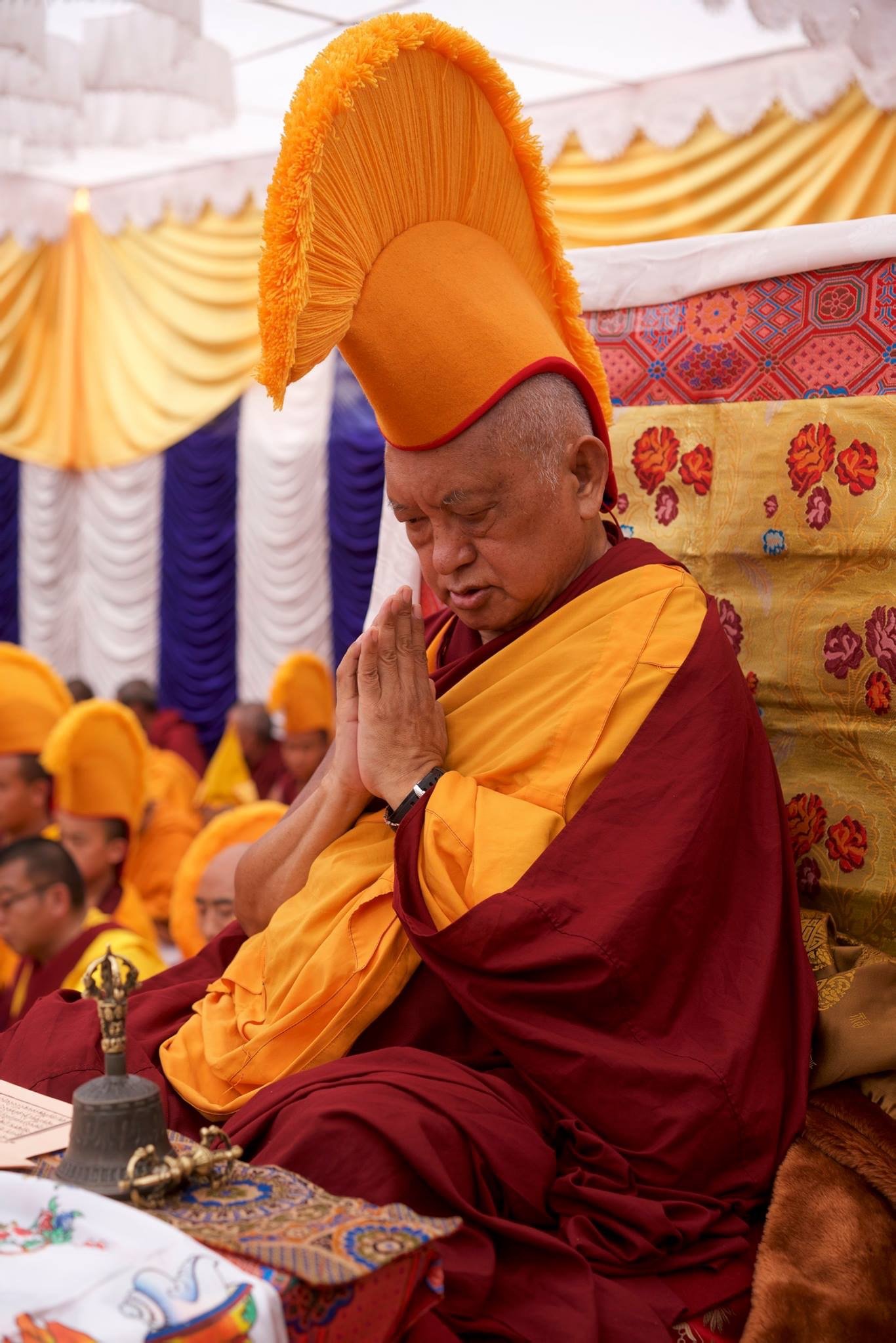 Lama Zopa Rinpoche, Boudha Stupa, Nepal, 2017. Photo: Bill Kane.